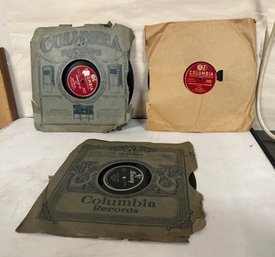 3 Records 78 R.M.P. Rare 1947 Frank Sinatra Columbia, 1942 Kate Smith Collection In Paper Record Sleeve. RD-A3