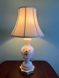 MCM Quaint Painted Glass Table Lamp