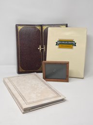 Two Vintage Slip- In Pocket Photo Albums And Two Photo Frames