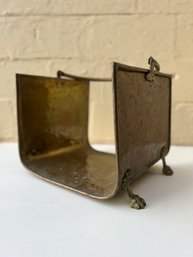 Decorative Brass Log Holder Vintage Fireplace With Feet