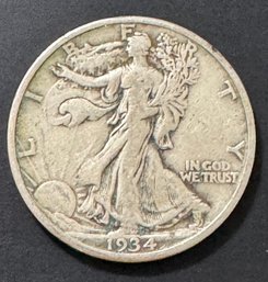 1934 Walking Liberty Silver Half Dollar