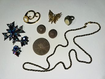 Signed Vintage Costume Jewelry Lot ~ Florence, Berger, Trifari & More ~