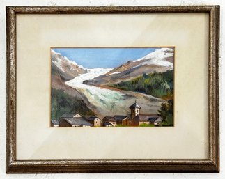 A WWII Era Watercolor, Jean Besuelle, Haute Savoie, France