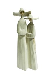 Lladro Figurine Two Nuns #4611