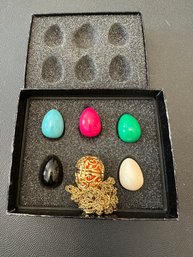 Joan Rivers Interchangeable Multi Color Egg Necklace