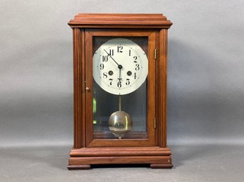 A Handcrafted Mantel Clock, Vintage 1986