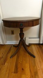 Barbo's Drum Table With Drawer