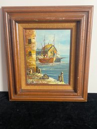 Framed Art Print Of Seaside Landscape