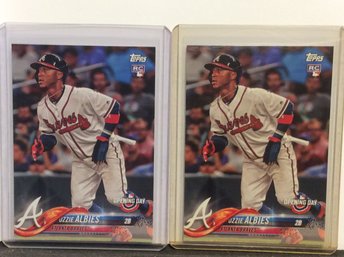(2) 2018 Topps Opening Day Ozzie Albies Rookie Cards - K
