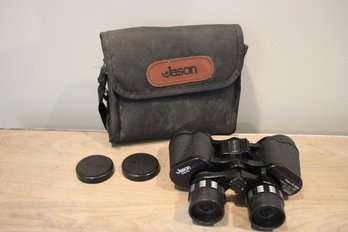 Jason Model 253 Empire 7x.-15x35 Zoom Binoculars With Case And Two(20 Lens Caps