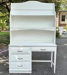 A Custom Painted Oak Desk And Hutch Top By Young-Himble