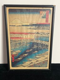 Utagawa Hiroshige Nihonbashi Clearing After Snow Traditional Japanese Hiroshige Woodblock Art Print