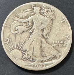 1941 Walking Liberty Silver Half Dollar