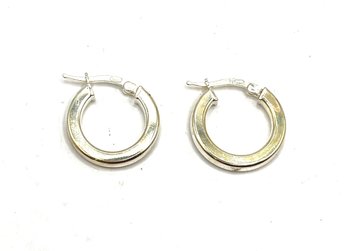 Sterling Silver Smooth Hoop Earrings