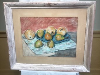 Original James Pascucci Painting - Pastel Still Life Pears - 27' X 22'