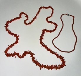 Vintage Branch Coral And Coral Necklace