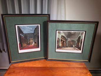 Antique R Of William HENRY PYNE Prints - ROYAL RESIDENCES Series - Hand Colored Aquatints - Nice Frames