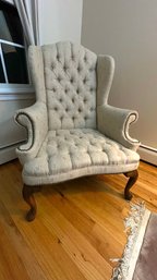 Tufted Wing Back Chair