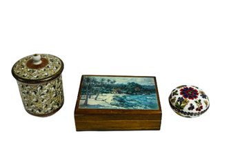 Three Trinket Boxes Including An Annabella Box