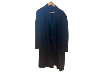 Joseph A. Bank Men's Black 3/4 Length Overcoat - Size XL