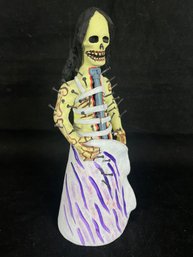 Handmade Day Of The Dead Skeletal Figure Bearing The Proof Of Her The Pain She Had When She Was Alive