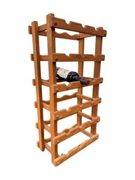 Large Wooden Rustic Wine Stand - Holds 18 Bottles