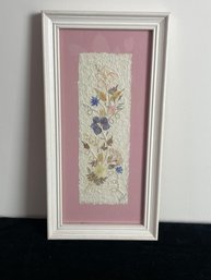 Vintage Framed Pressed Dried Flower Artwork