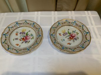 Pair Of Antique Porcelain Plates