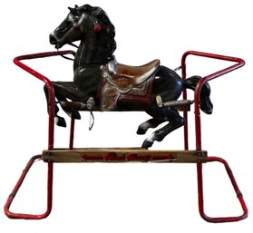 Vintage Black Beauty Rocking Horse