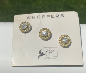 Vintage Rhinestone Scatter Pins From 1950's ~  Coro Whoppers ~ On Card