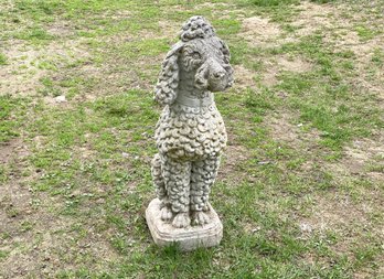 Vintage Cast Cement Garden Statuary:  A Marvelous French Poodle