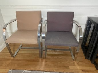 TWO GORDON INTERNATIONAL CHROME ARMCHAIRS