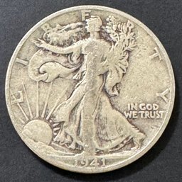 1941-S Walking Liberty Silver Half Dollar