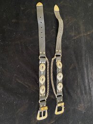 Leather Western Biker Boot Chains