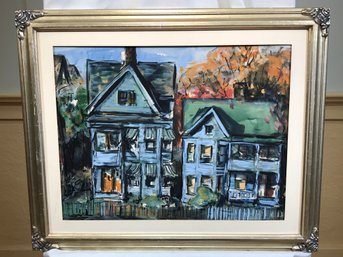 Original James Pascucci Painting Watercolor On Board / Bridgeport, CT - SKU: 2018-6-188 - 22' X 19'