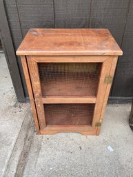 Vintage Wooden Pie Safe Cabinet