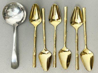 Silver And Gold Plated Demitasse Spoons