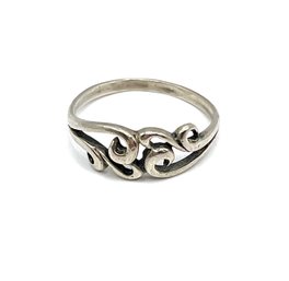 Vintage Sterling Silver Ornate Ring, Size 7.75