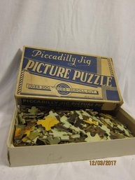 Antique Hand Cut Wood Piccadilly Jig Puzzle