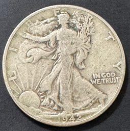 1942 Walking Liberty Silver Half Dollar