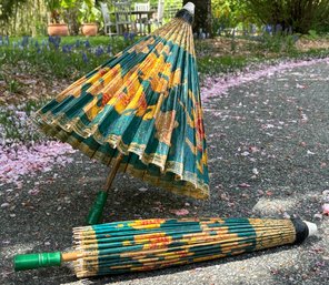 A Pair Of Antique Asian Parasols