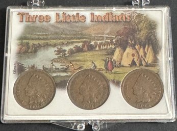 Three Little Indians Indian Head Pennies