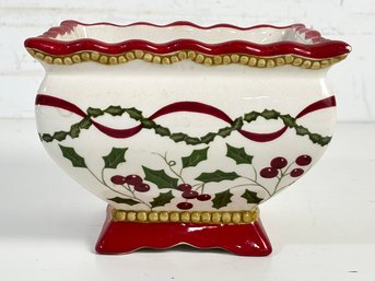 A Large Ceramic Holiday Tureen By Laura Ashley Home