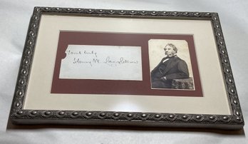 Authentic 19th Century Autograph And Sentiment By Famed American Poet HENRY WADSWORTH LONGFELLOW