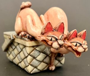 Vintage Harmony Kingdom - Siamese If You Please - Disney - Ltd Edition 1000 - Figurine Box - Two Cats