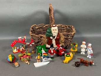 A Basket Full Of Super Fun, Intricately-Detailed Wooden Ornaments