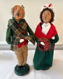 The Carolers - Man With Plaid Scarf And Mrs. Cratchit