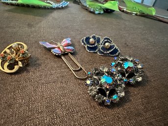 3 Pins And Clip On Earrings