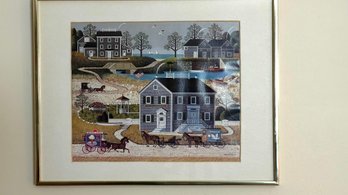 Charles Wysocki Art Print 'Whippersnappers Of Cape Cod' In Frame