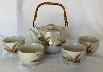 Japanese Teapot And Four Cups